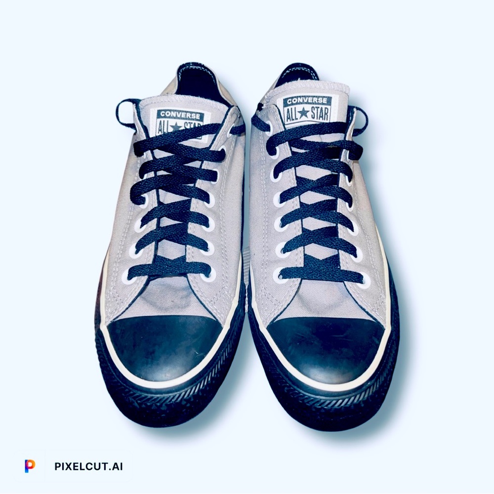 Custom Gray and Black Converse